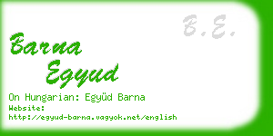 barna egyud business card