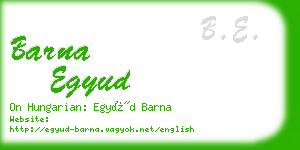 barna egyud business card